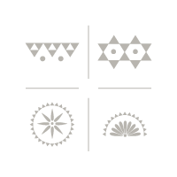 sorbische Ostereier - Muster mit Raute, Dreieck und Nadelstiften