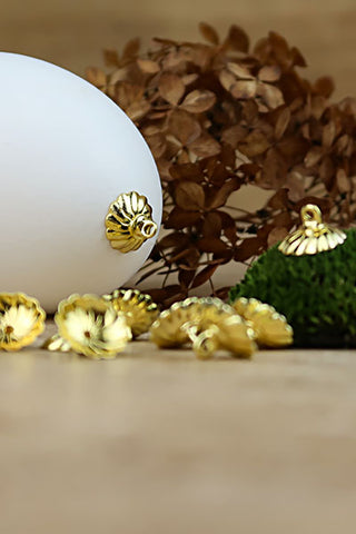 ostereier aufbewahren Aufhänger für Ostereier, gold, kleiner Wirbel mit Öse
