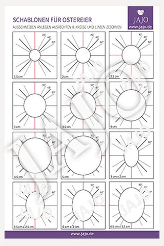 Schablone für Ostereier im Shop jajo.de, als PDF download